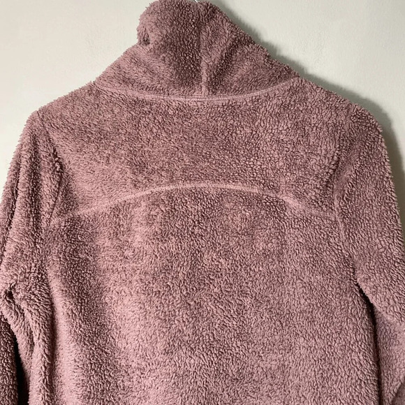 Zella Women's XS Furry Fleece Funnel Neck Teddy Mock Neck Pullover Purple Moon - Picture 11 of 16